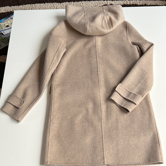 Zara high quality handmade wool blend oversized coat with hood, pockets - Picture 3 of 9